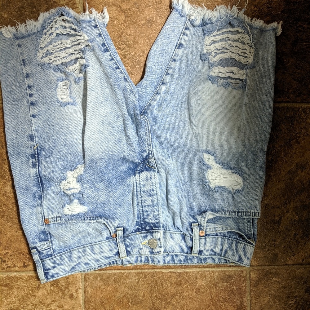 Topman distressed Jean shorts skinny